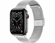 Řemínek k náramku Strado Steel pro Apple Watch 7 45mm (stříbrný), univerzální