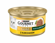 PURINA Gourmet Gold Succulent Delights Chicken - mokré krmivo pro kočky - 85g