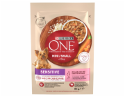 PURINA One Mini/Small Sensitive Losos s rýží - Mokré krmivo pro psy - 85 g