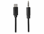 NEDIS USB-C adaptér/ USB-C zástrčka - 3,5 mm jack zástrčka/ černý/ bulk/ 1m