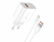 Rychlonabíječka Foneng 1x USB QC3.0 EU46 + kabel USB Lightning