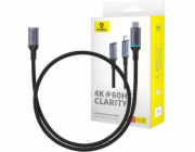 Prodlužovací kabel Baseus High Definition USB-C Male to Female 10Gb/s, 0,5m (černý)