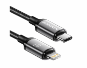 Rychlonabíjecí kabel Rocoren USB-C na Lightning Retro Series 2 m (šedý)