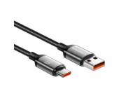 Rychlonabíjecí kabel Rocoren USB-A na USB-C Retro Series 1m 100W (šedý)