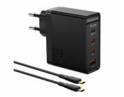 Nástěnná nabíječka McDodo GAN 3xUSB-C + USB, 100 W + 2m kabel (černá)