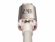 Kabel USB do iP Baseus Crystal Shine, 2.4A, 2m (różowy)