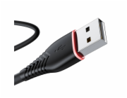 Kabel USB na USB-C VFAN Anti-Break X01, 3A, 1m (černý)