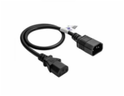 Akyga kabel prodlužovací napájecí k PC, 250V, IEC C13 / C14, 0,5m