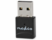 NEDIS Wi-Fi dongle/ AC600/ 2.4/5 GHz (Dual Band)/ USB 2.0/ celková rychlost 600 Mbps/ OS verze: Windows 8/10/11/ černý