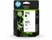 HP 305 2-Pack Tri-color/Black Original Ink Cartridge (100 / 120 pages)