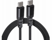  2x USB-C 15W 1m kabel s podporou QC 3.0 MCE493 Black