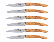 Laguiole Jean Dubost Knife Set 6 pcs., olive wood