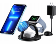 Holder with magnetic wireless charger 3in1 Choetech T587-F for Apple iPhone/Airpods/Apple Watch 15W/5W/2,5W