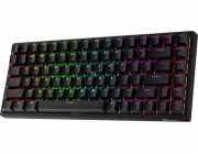 Bezdrátová mechanická klávesnice Royal Kludge RK84 RGB, hnědé spínače (černá)