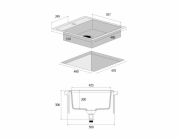 CONCEPT Granitový dřez bez odkapu DG00C50wh Cubis BÍLÝ