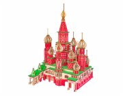 Woodcraft Dřevěné 3D puzzle Chrám Vasila Blaženého barevný