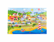 Bigjigs Toys Podlahové puzzle Město 48 dílků