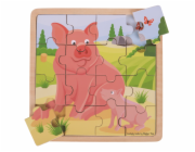 Bigjigs Toys puzzle - Prasátko se selátkem