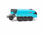 Bigjigs Rail Elektrická lokomotiva Mallard modrá