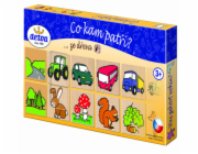 Detoa Dřevěné puzzle Co kam patří