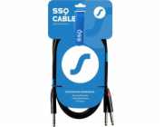 SSQ JSJM2 SS-1453 Kabel Jack Stereo - 2x Jack Mono 2 m Černá