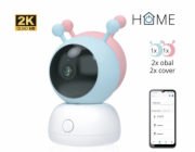 iGET HOME Camera CS2 Baby - WiFi 2K IP kamera a chůvička, noční vidění, audio, 2x obal, teplota