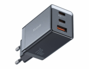 GaN Mcdodo CH-1543 network charger, 2x USB-C, 1x USB, 67W + USB-C to USB-C 2m cable (black)