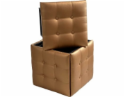 5-in-1 pouffe-transformer - 5 stools in 1 pouffe camel eco leather