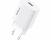 Nástěnná nabíječka VFAN E01, 1x USB, 2,4 A (bílá)