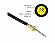 XtendLan FO kabel, 9/125, 4c, DROP, 3,6mm LS0H, černý, G.657A, 1000N, 2km cívka s konektory