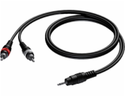 Procab Jack 3,5mm - RCA (Cinch) kabel x2 10m černý (CAB711/10)