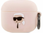 Karl Lagerfeld Case Karl Lagerfeld KLA3RUNIKP kryt Apple AirPods 3 růžový/růžový silikonový Karl Head 3D