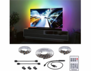 Paulmann LED pásek Set LED pásek TV65 palců USB + dálkový ovladač Dynamic Rainbow RGB 4W 5V černý