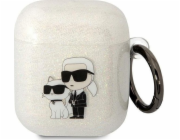 Karl Lagerfeld Karl Lagerfeld KLA2HNKCTGT kryt Airpods 1/2 průhledný Glitr Karl&Choupette