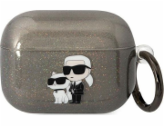 Karl Lagerfeld Karl Lagerfeld Kryt KLAPHNKCTGK Airpods Pro černo/černý Glitr Karl&Choupette