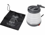 Adler AD 1370UK Silikonová konvice 0,6l - turistická - UK zástrčka