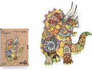 PuzzleOK Ekologické dřevěné puzzle 130 Triceratops A3