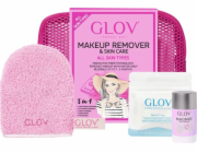 Rukavice Kelioninis rinkinys Glov Pink: makiažo valymo pirštine On-The-Go + makiažo koregavimo pirštine Quick Treat + makiažo valymo pirštiniu valiklis Magnet Cleanser + kosmetika