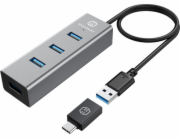 Graugear USB HUB GRAUGEAR USB-HUB 4x USB 3.0 porty typu A maloobchod