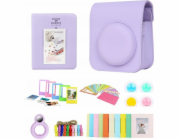 LoveInstant pouzdro SET 8v1 Příslušenství pro FujiFilm INSTAX Mini 12 / Purple