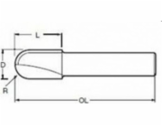 Makita U-Slot Fréza 8mm R=8 16x18mm