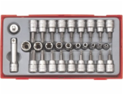 Včetně nástrčných klíčů Teng Tools TTTX30 TX, se stopkou 1/4" a 3/8", 30 kusů (102140100)