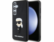 Original KARL LAGERFELD Hardcase KLHCS24S3DRKINK Pouzdro pro SAMSUNG S24 (3D RUBBER IKONIK NFT) černé