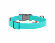 Luminous waterproof dog collar with QR code Waudog size S turquoise