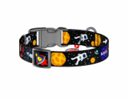 Nylon dog collar with QR code Waudog "NASA" size XL