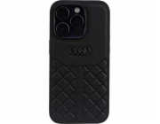 Originální kožený kryt Audi na iPhone 14 Pro 6.1 černo/černý AU-TPUPCIP14P-Q8/D1-BK