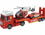 CITY SERVICE CAR - 1:12 Hasičský tahač s vrtulníkem a autem