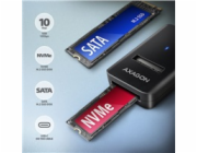 AXAGON ADM2-CM USB-C 10Gbps - M.2 NVMe & SATA SSD adaptér, kabel USB-C 10cm