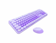 MOFII Sweet New 2.4G Wireless Keyboard + Mouse Set (Purple)