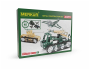 Stavebnice Merkur Army Set, 674 dílů, 40 modelů